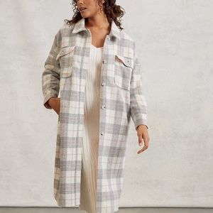 NWT Anthropologie Plaid Shacket Shirt Jacket XS
